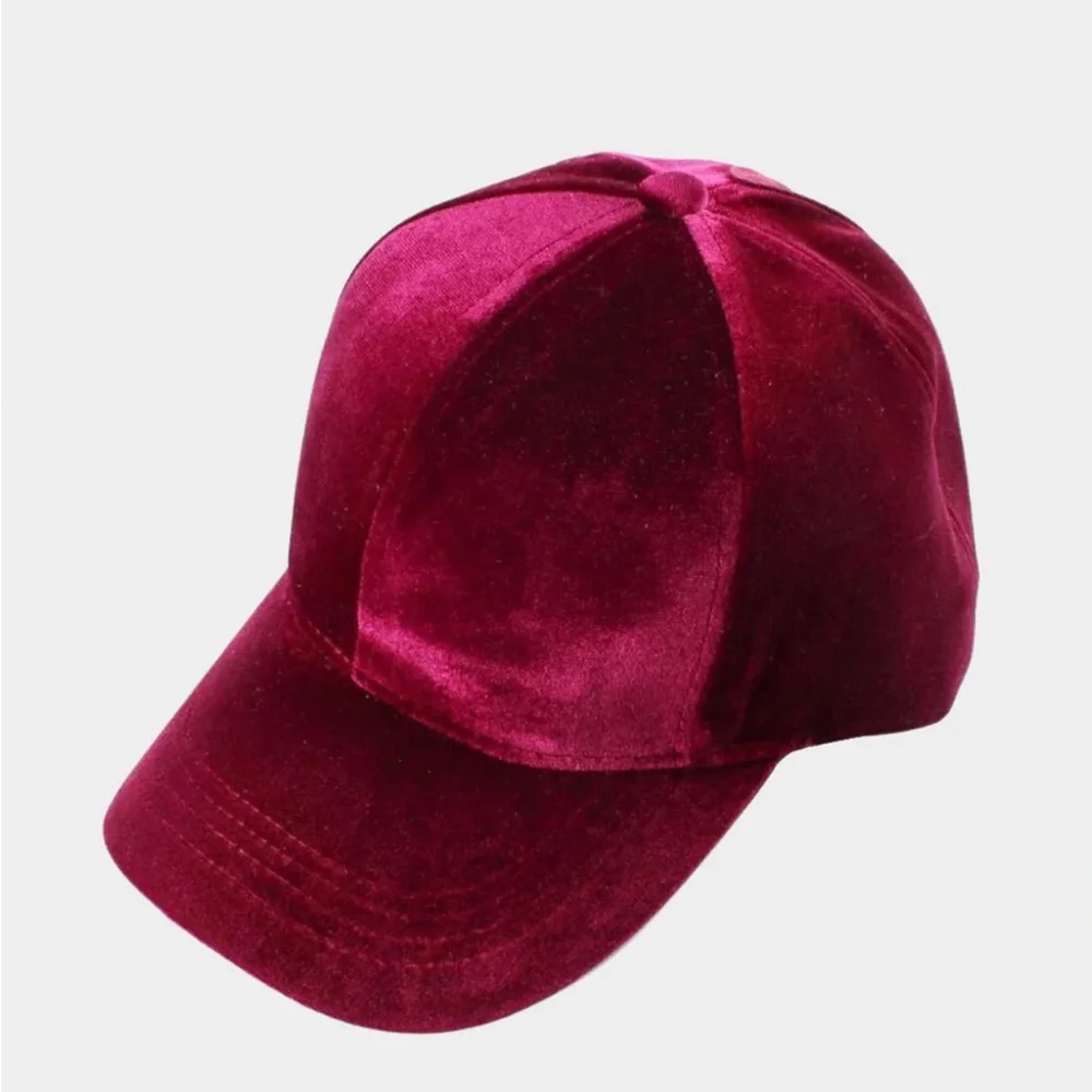 Velvet Burgundy Cap-NWT